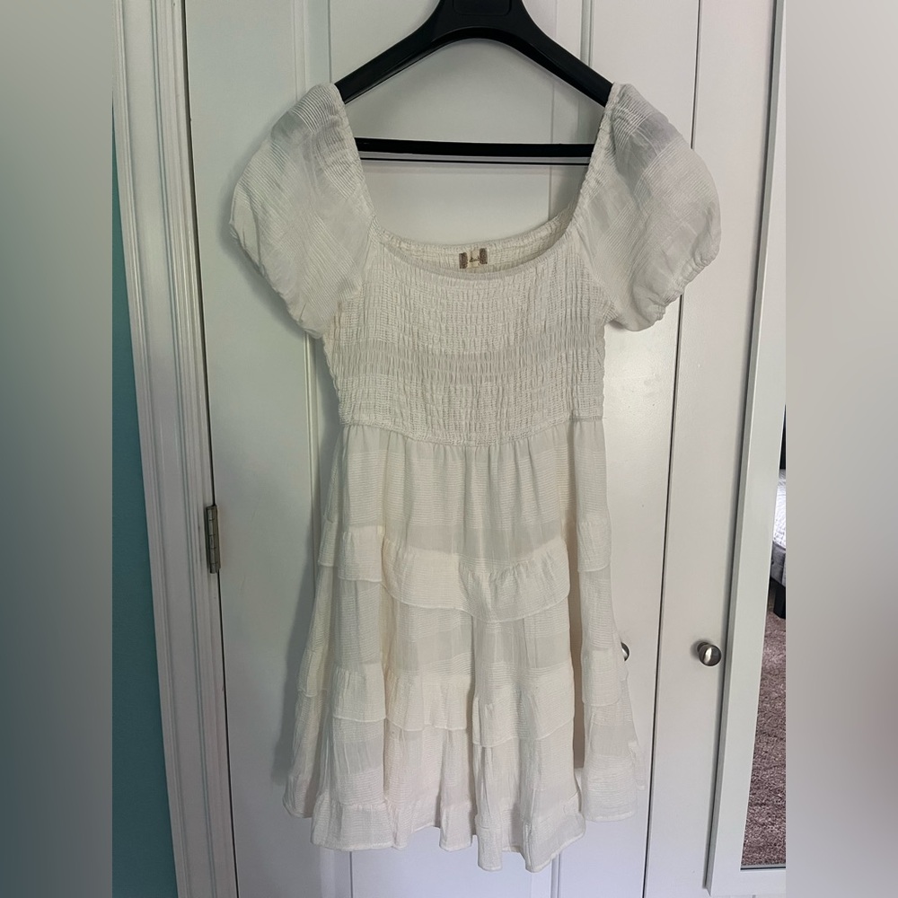 Altar'd State Cream Smocked Dress